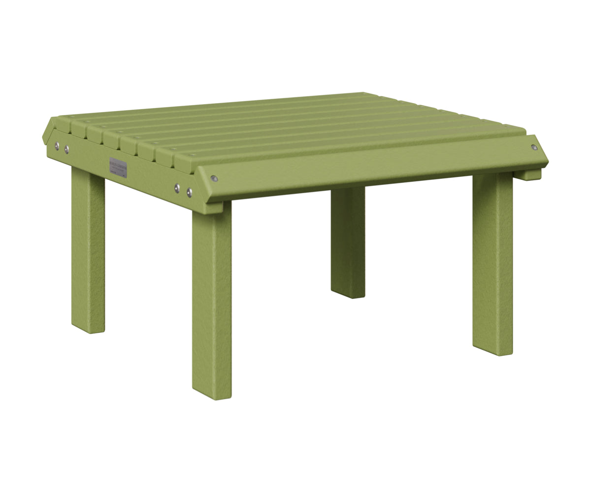 Berlin Gardens Stationary Footstool in Kiwi Green