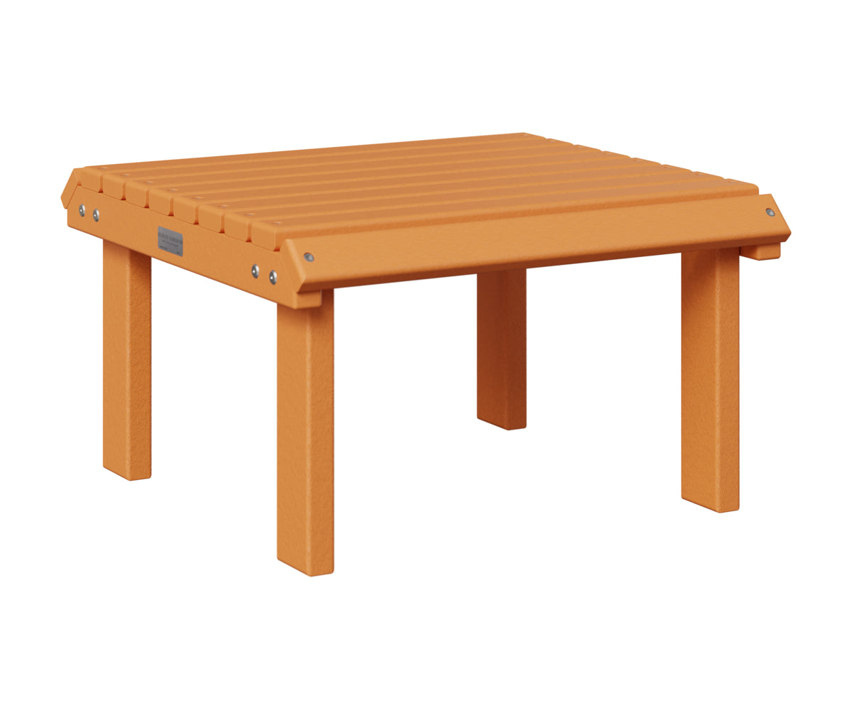 Berlin Gardens Stationary Footstool in Mango Orange