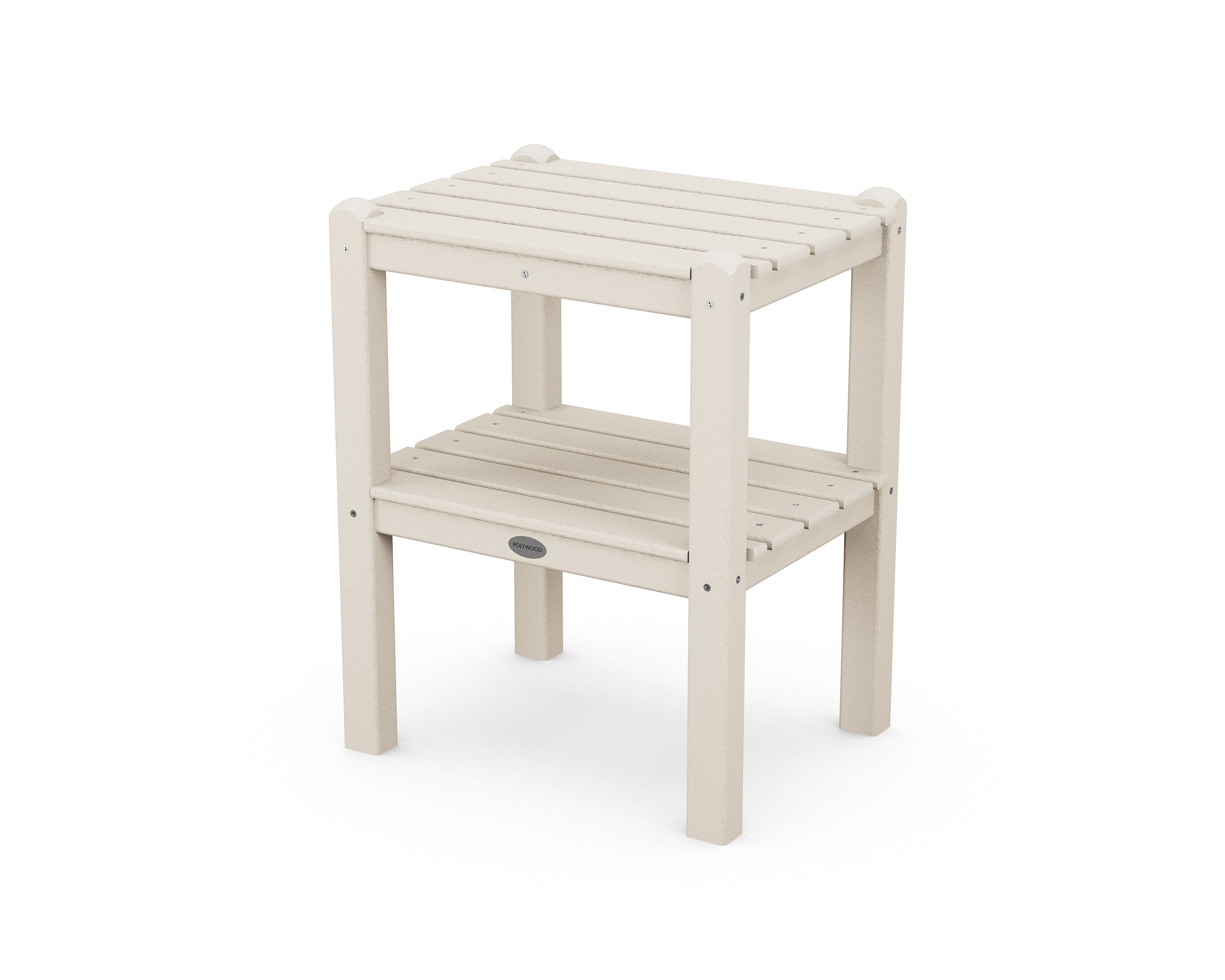 POLYWOOD Two Shelf Side Table