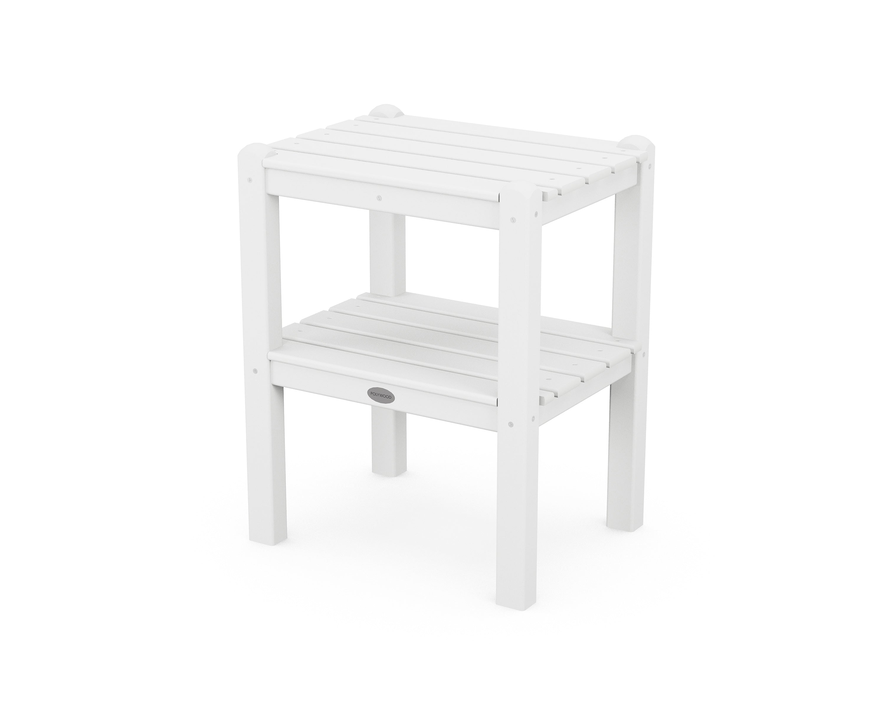 POLYWOOD Two Shelf Side Table