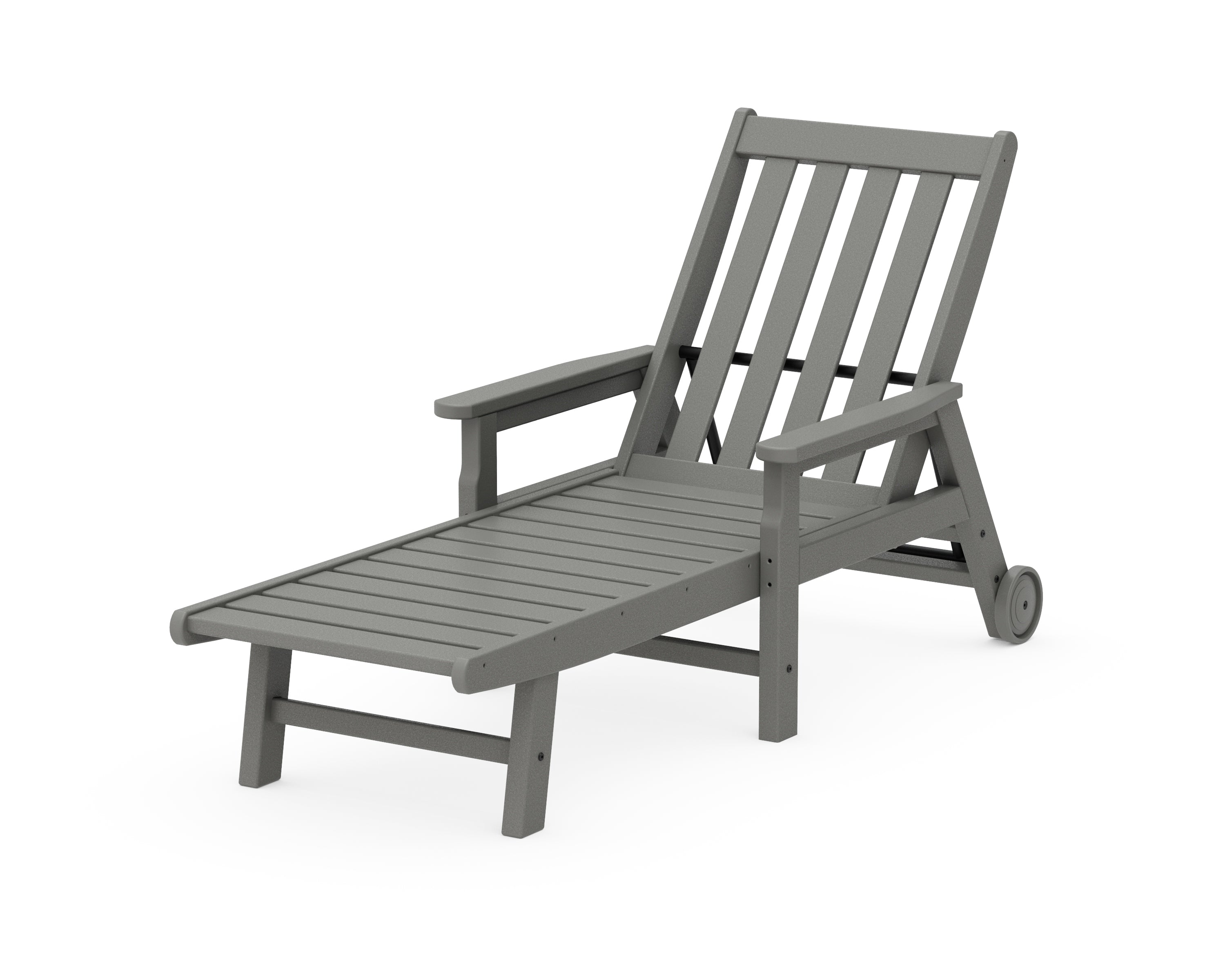 POLYWOOD Vineyard Chaise with Arms and Wheels