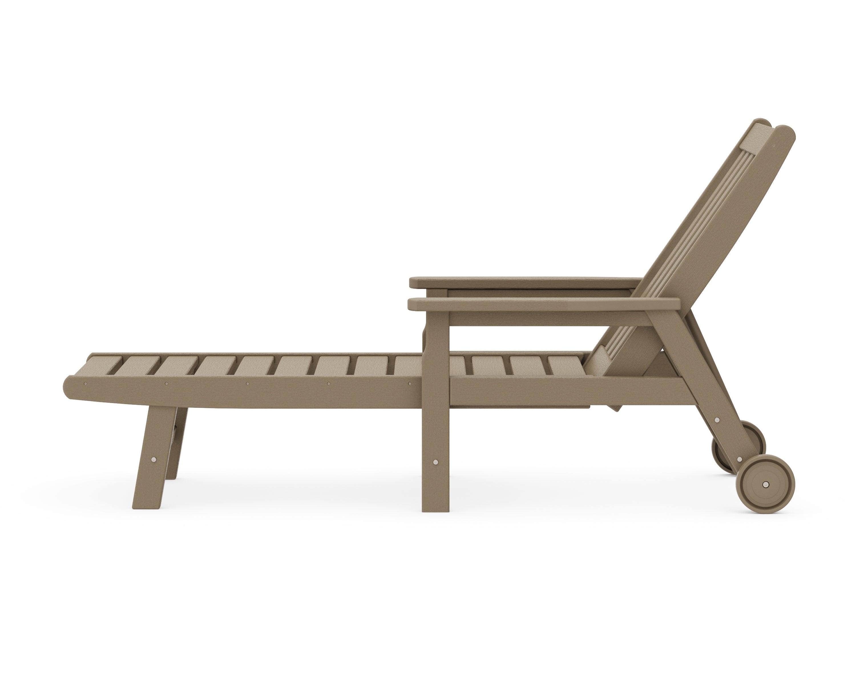 POLYWOOD Vineyard Chaise with Arms and Wheels