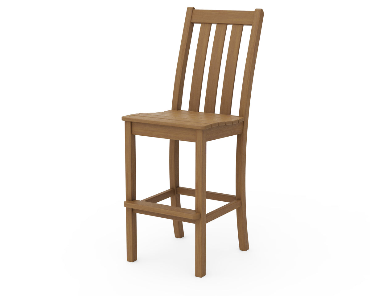 POLYWOOD Vineyard Bar Side Chair in Natural