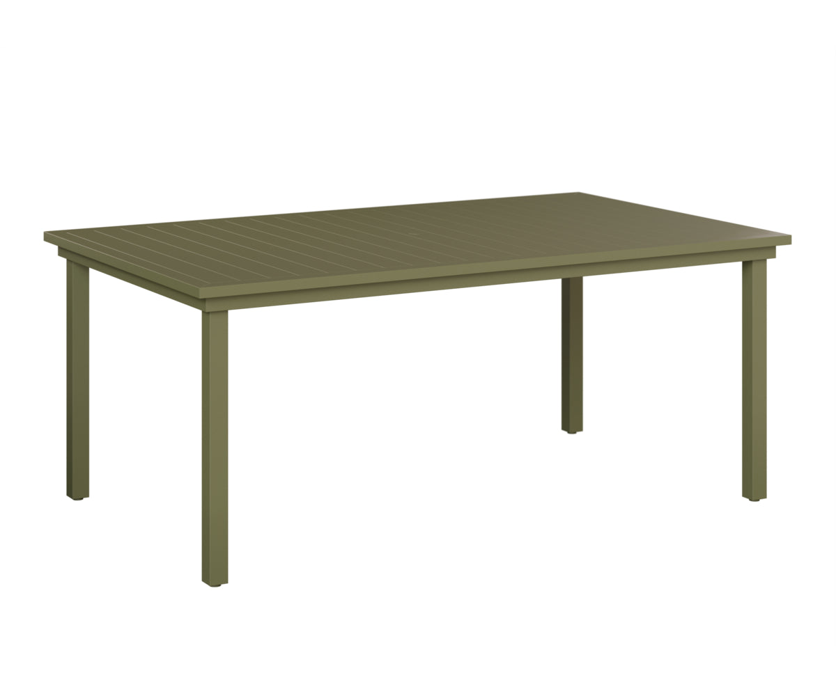 Berlin Gardens Vida 44"x73" Table - Aluminum Top in Green Sage