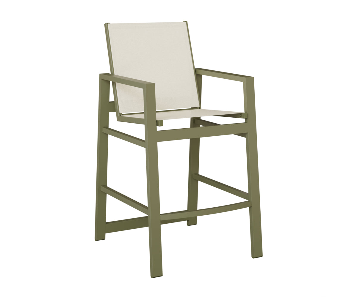 Berlin Gardens Vida Sling Bar Chair in Green Sage