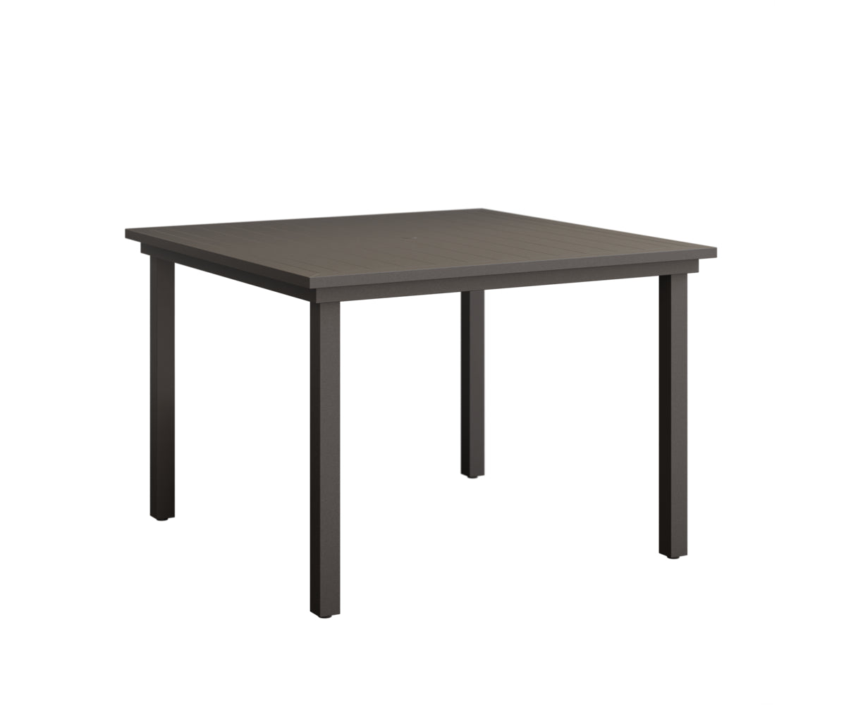 Berlin Gardens Vida 44" Square Table - Aluminum Top in Granite Speckle