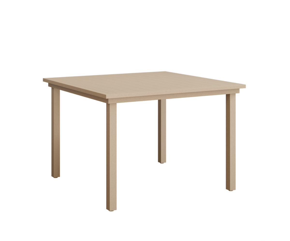 Berlin Gardens Vida 44" Square Table - Aluminum Top in Luna Multi