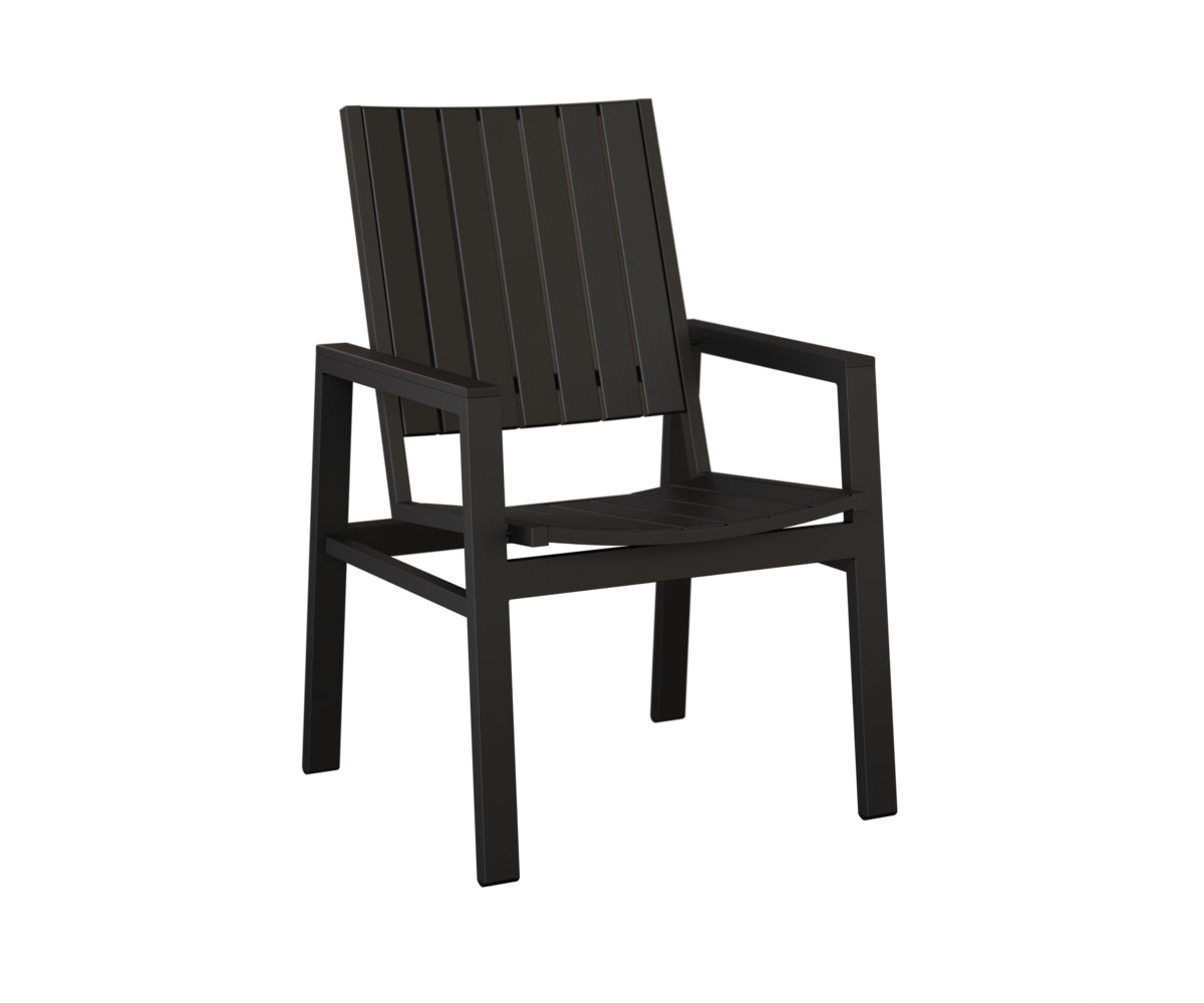 Berlin Gardens Vida Poly Dining Chair in Black, Black slats