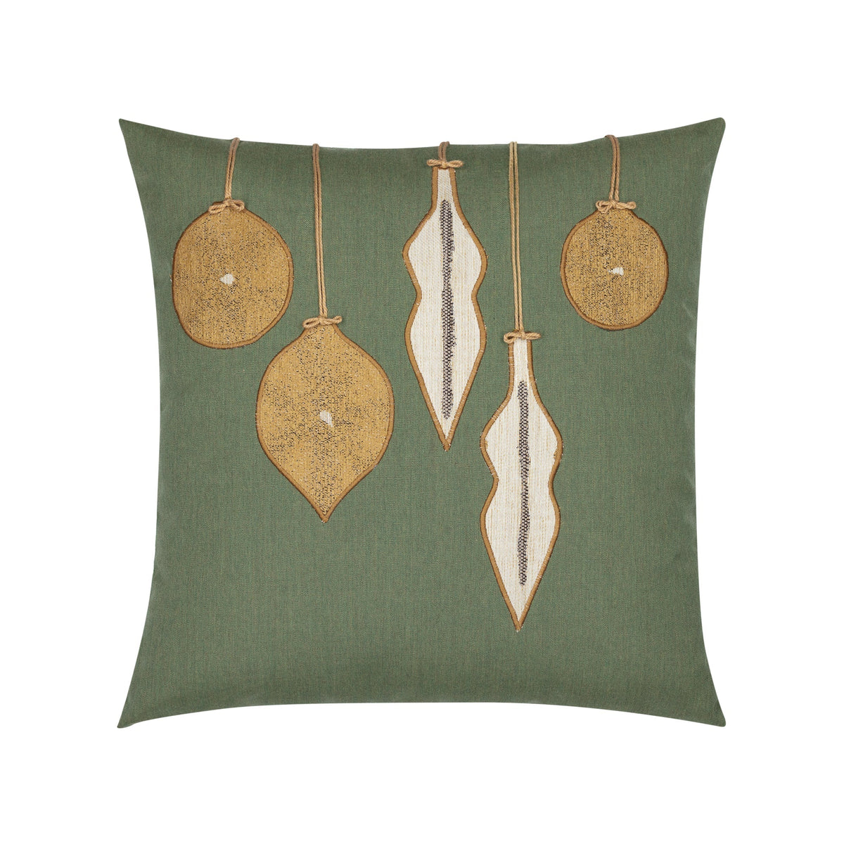 Elaine Smith Ornaments Fern 20x20 outdoor pillow, green