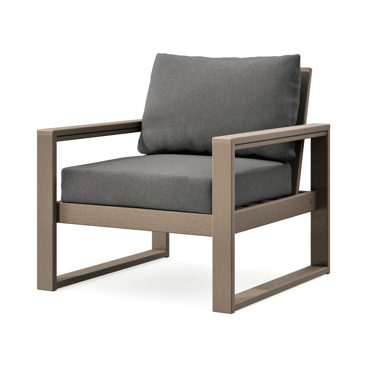 POLYWOOD EDGE Club Chair in Vintage Sahara / Ash Charcoal