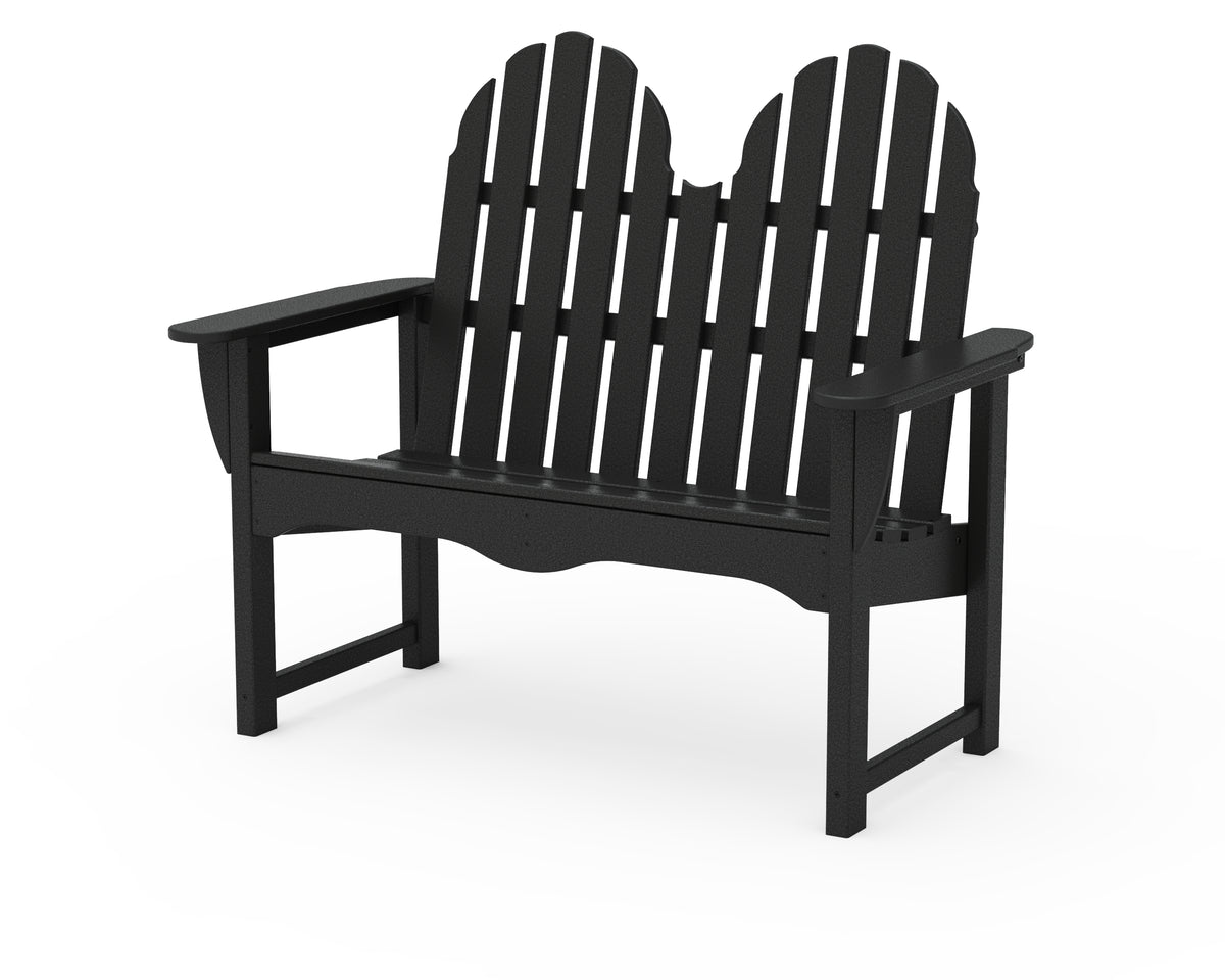POLYWOOD Classic Adirondack 48" Bench in Black