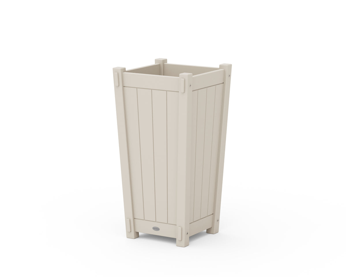 POLYWOOD Vineyard Tapered Square Planter Box in Sand
