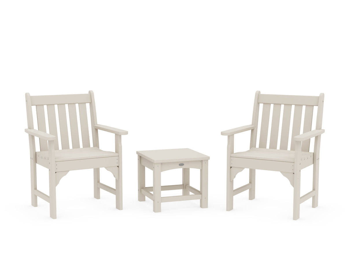 POLYWOOD Vineyard 3-Piece Garden Chair Set in Sand