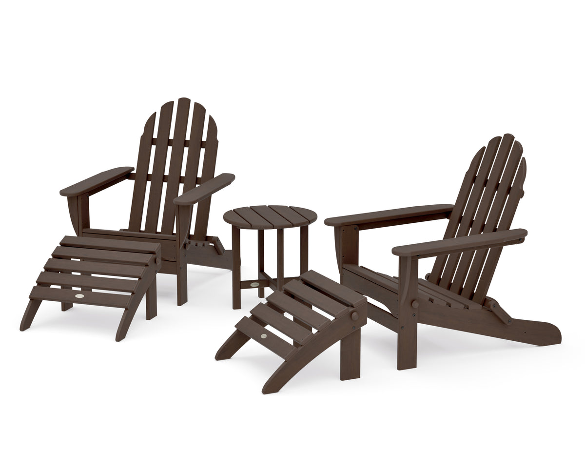 POLYWOOD Classic Adirondack 5-Piece Casual Set in Kona