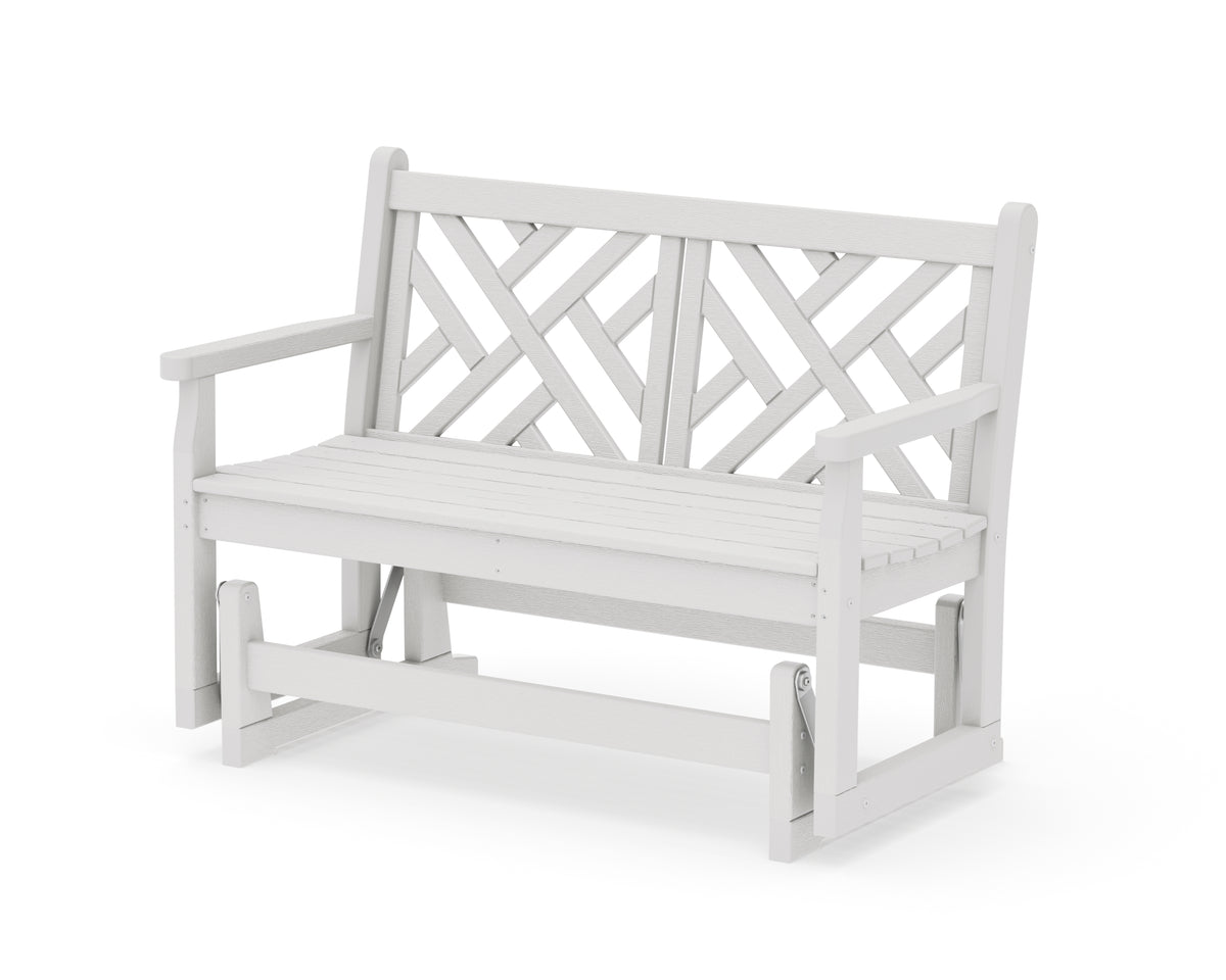 POLYWOOD Chippendale 48" Glider in Vintage White