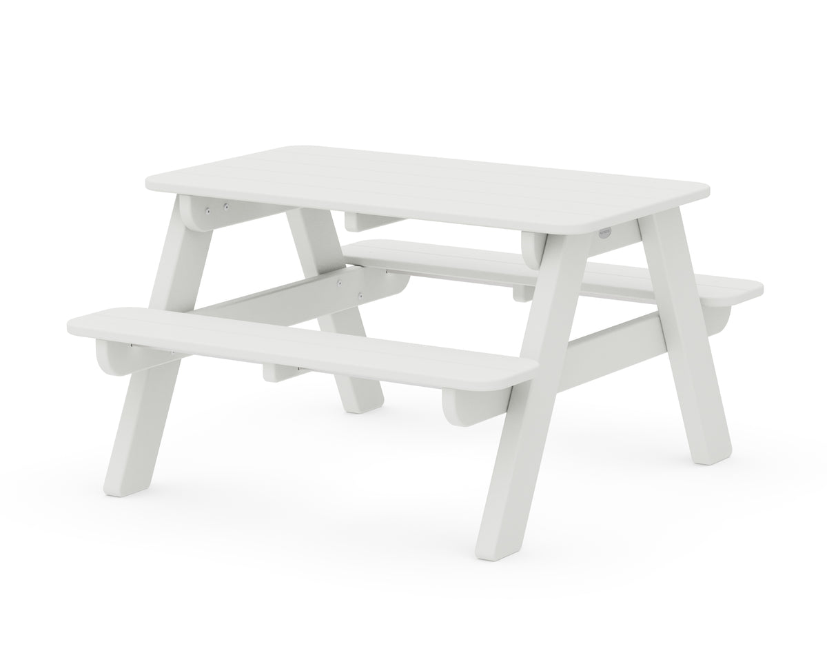 POLYWOOD Kids Outdoor Picnic Table in White