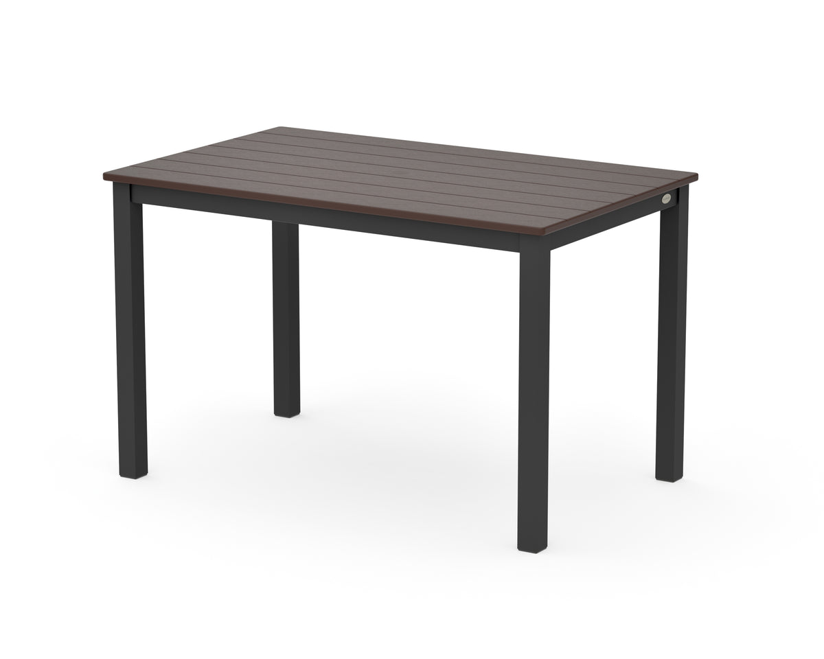 POLYWOOD Main Street 30 x 48 Dining Table in Black / Mahogany