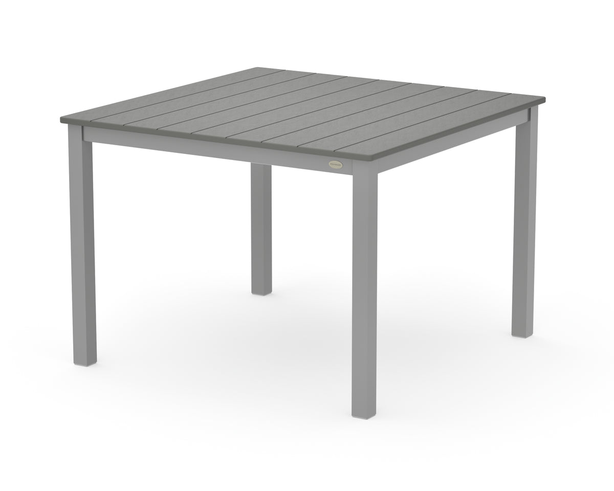 POLYWOOD Main Street 42 x 42 Dining Table in Silver / Slate Grey