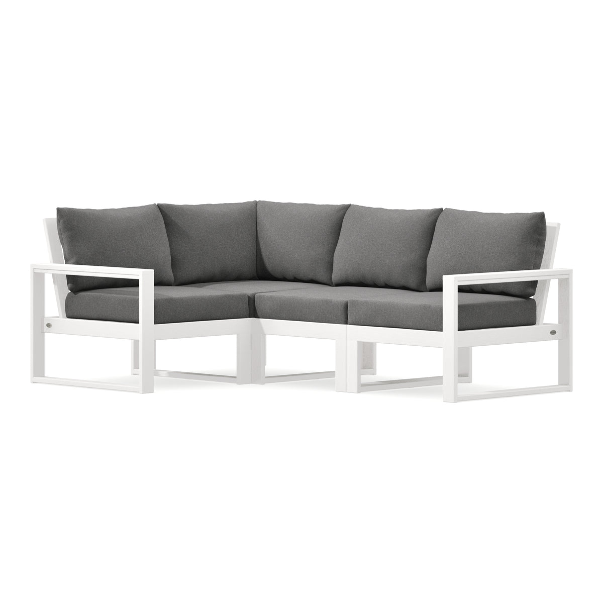 POLYWOOD EDGE 4-Piece Modular Deep Seating Set in Vintage White