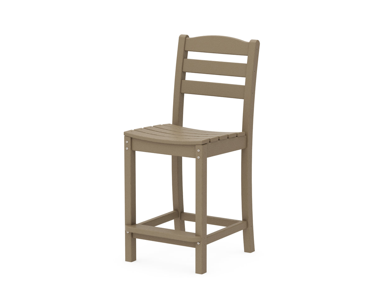 POLYWOOD La Casa Café Counter Side Chair in Vintage Sahara