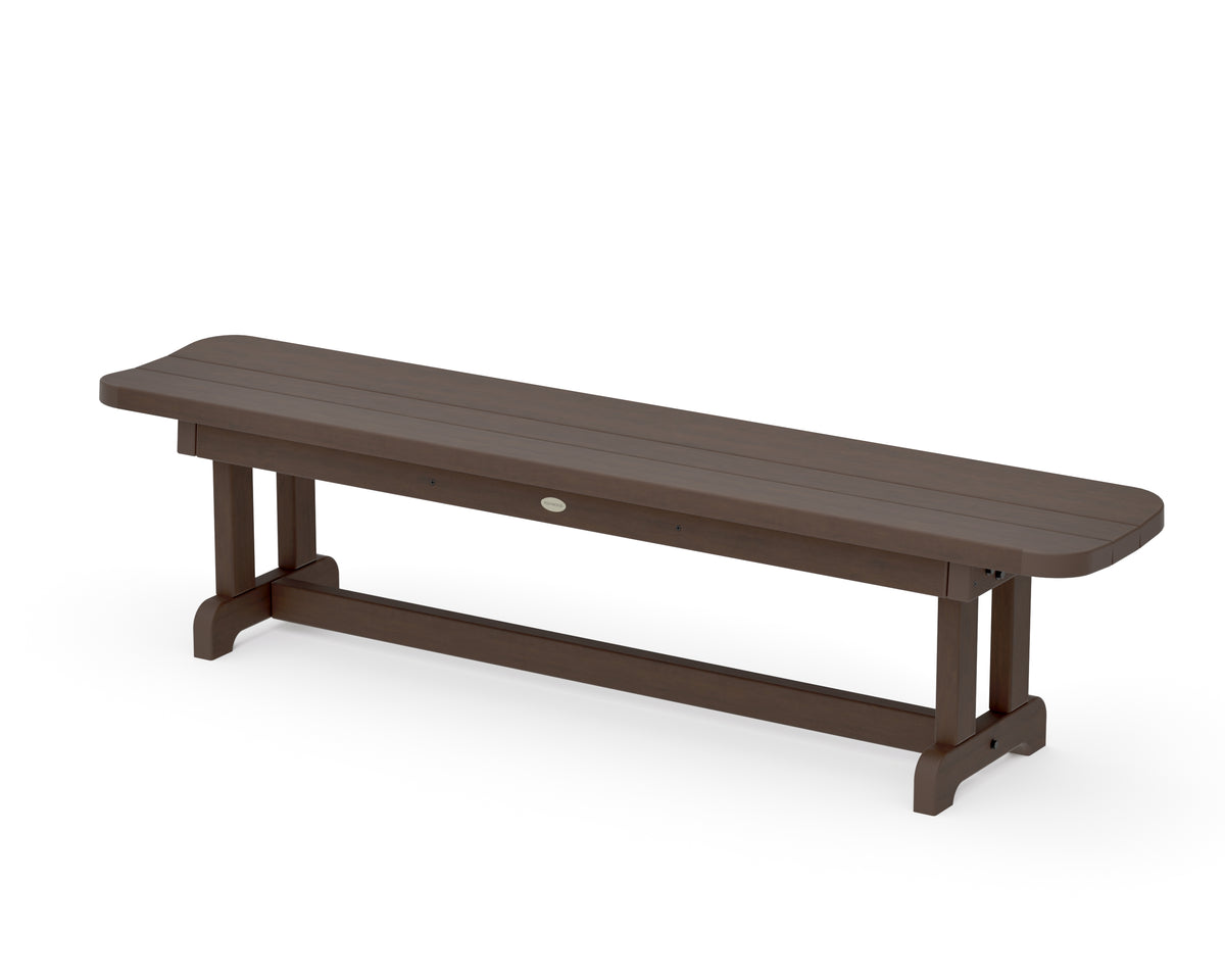 POLYWOOD Park 72" Harvester Backless Bench in Kona