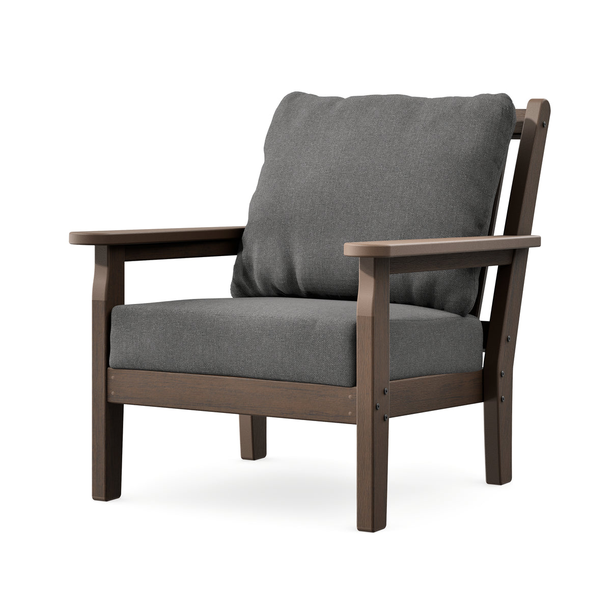 POLYWOOD Chippendale Deep Seating Chair in Kona / Ash Charcoal