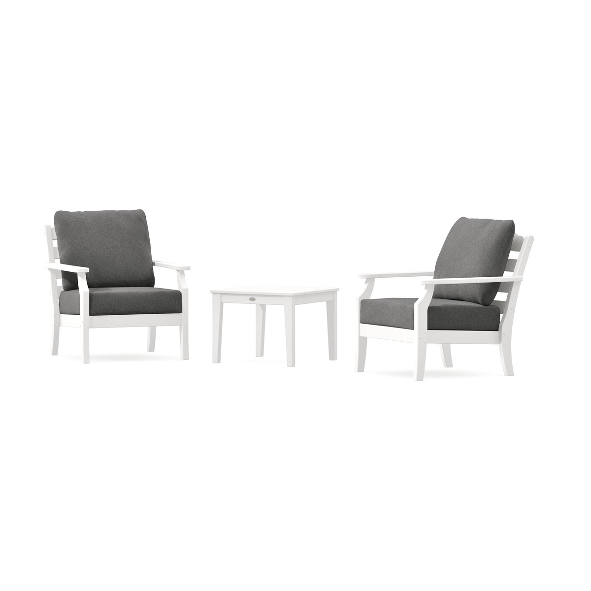 POLYWOOD Savannah 3-Piece Deep Seating Set in Vintage White