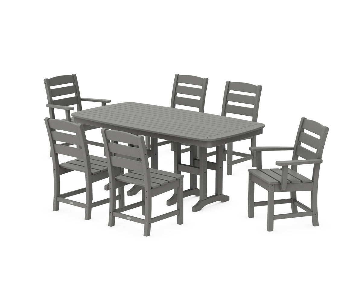POLYWOOD Lakeside 7-Piece Dining Set in Slate Grey