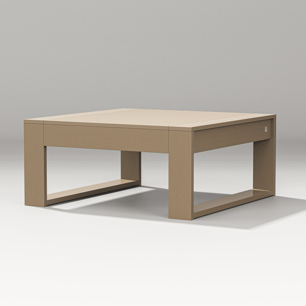 POLYWOOD Latitude Square Coffee Table in Vintage Sahara