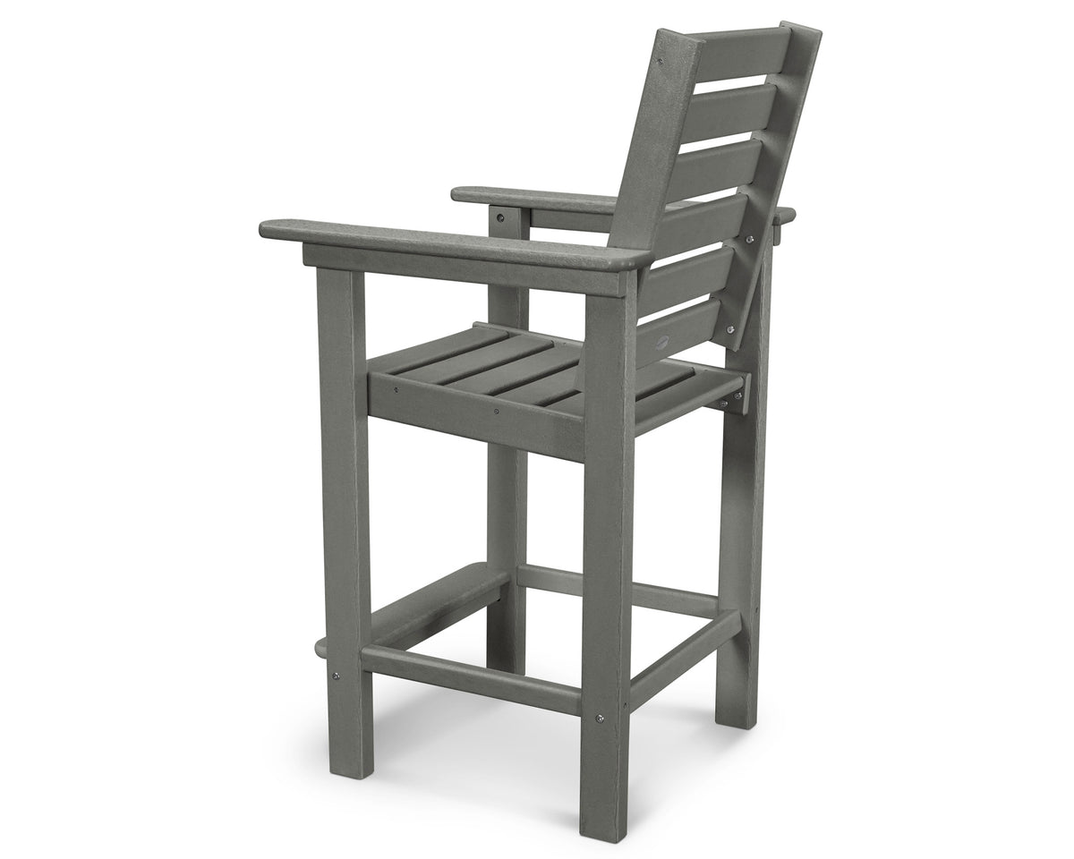 POLYWOOD Captain Counter Chair angle view