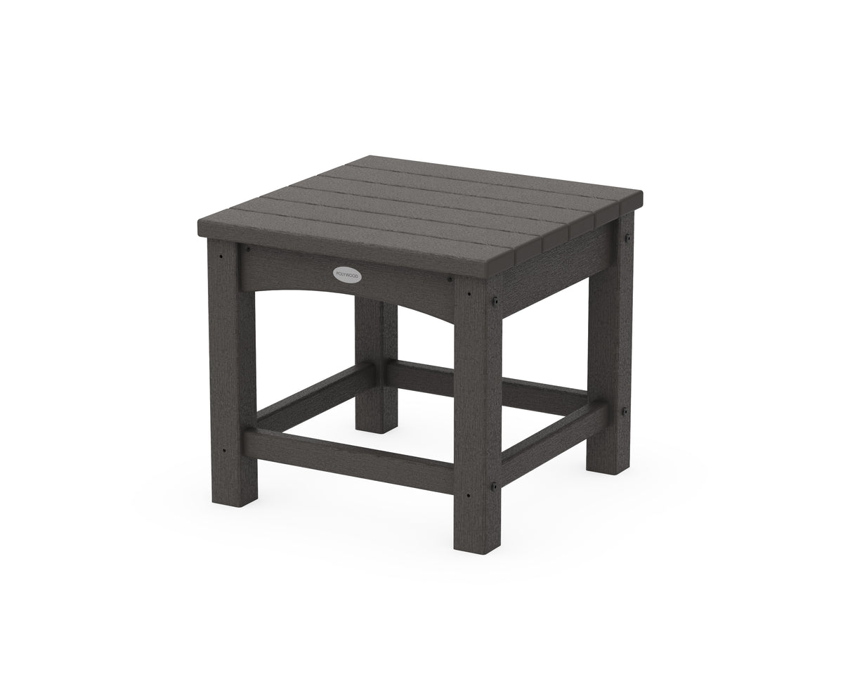 POLYWOOD Club 18" End Table in Vintage Coffee