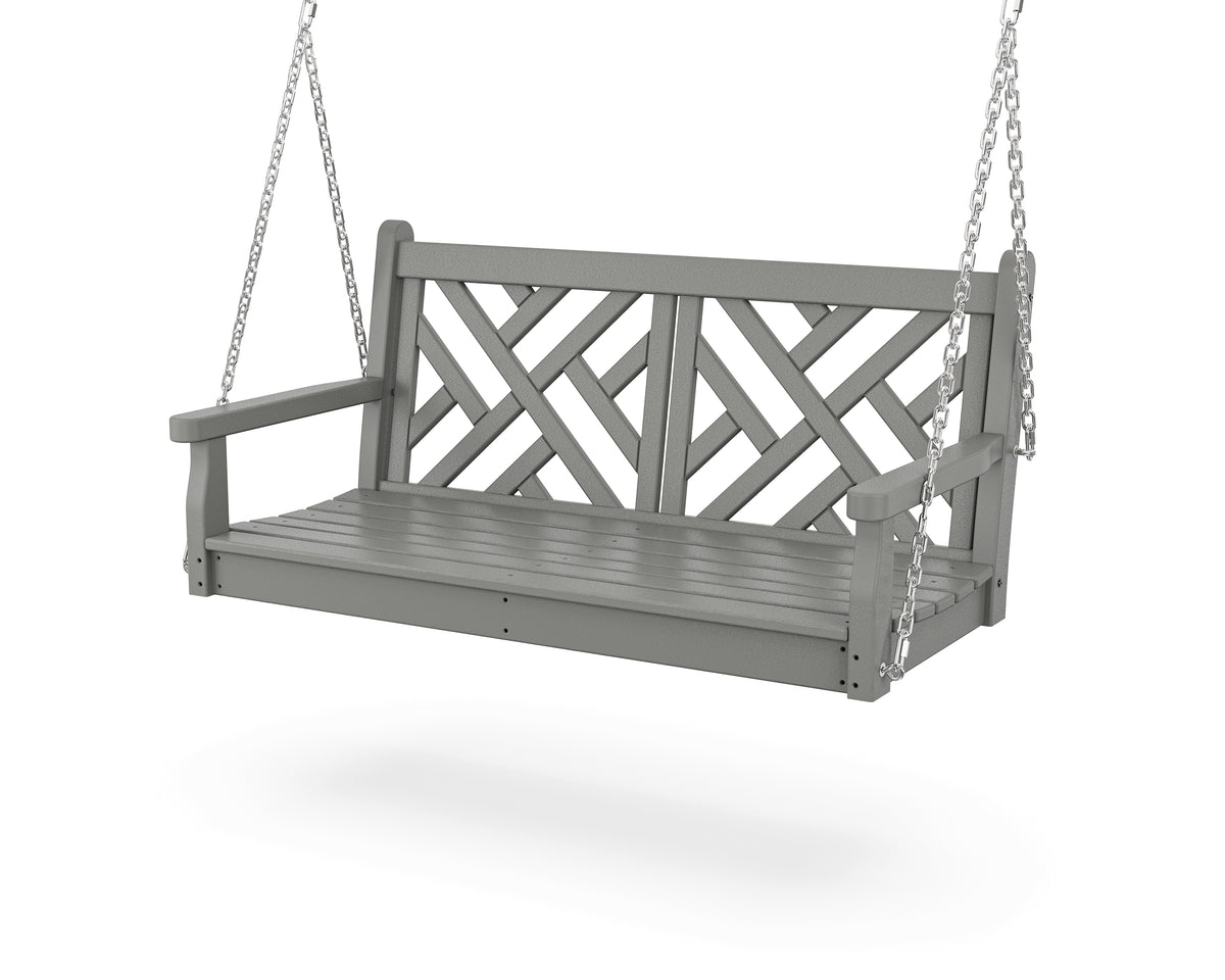 POLYWOOD Chippendale 48" Swing in Slate Grey