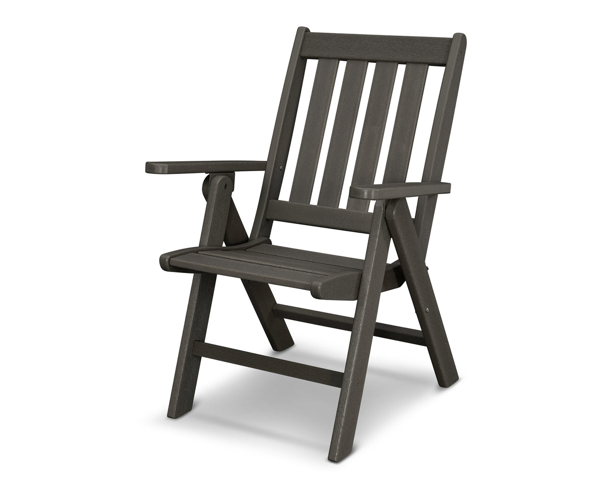 POLYWOOD Vineyard Folding Dining Chair in Vintage Coffee