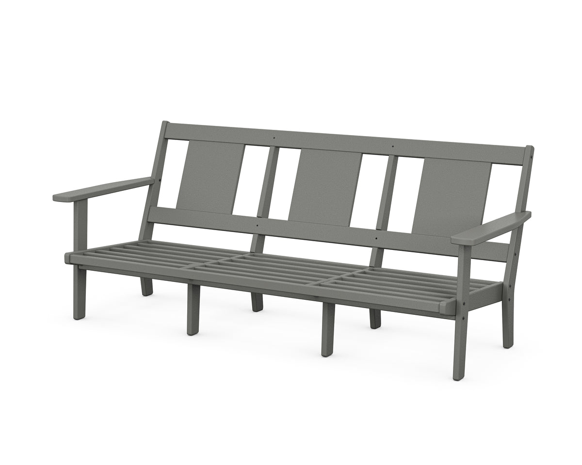 POLYWOOD Prairie Deep Seating Sofa Frame in Slate Grey