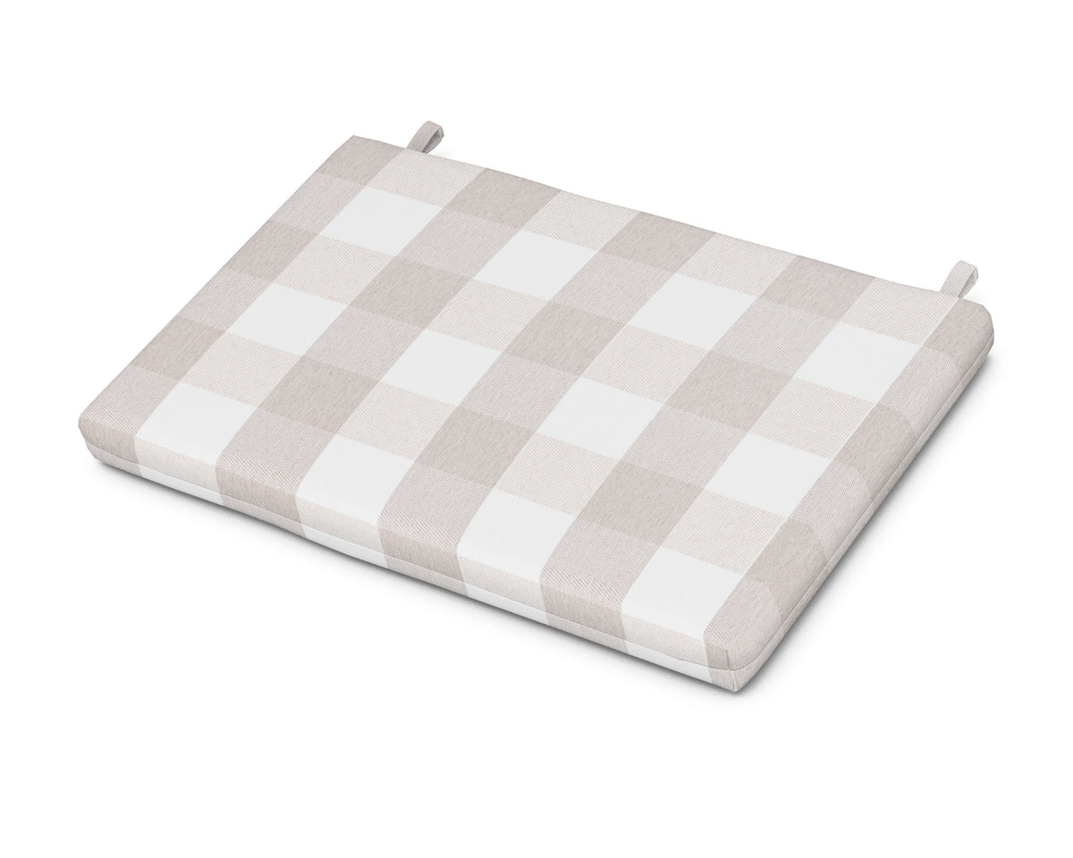 POLYWOOD Eastport Lounge Chair Cushion in Buffalo Plaid Dune Burlap