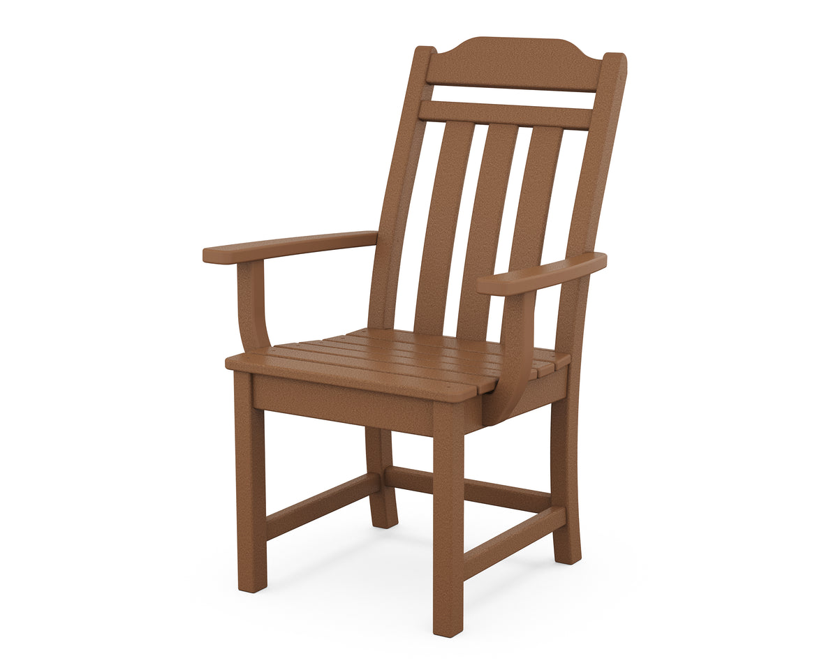 POLYWOOD Cottage Dining Arm Chair in Teak