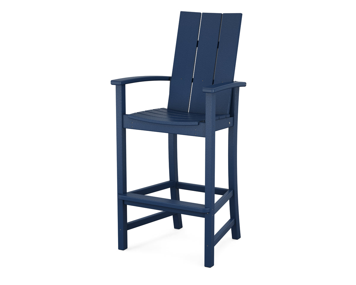 POLYWOOD Modern Adirondack Bar Chair in Navy
