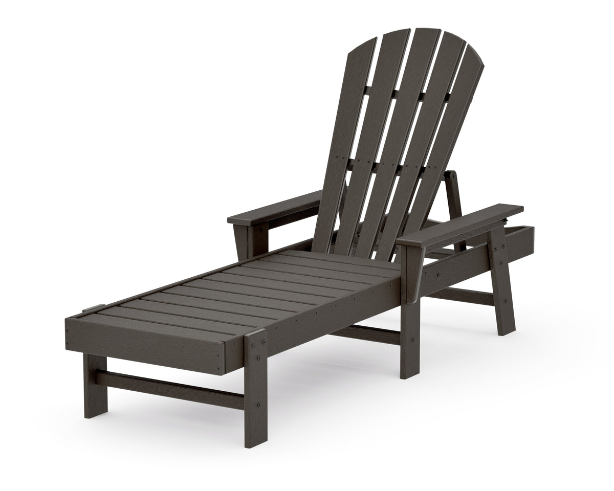POLYWOOD South Beach Chaise in Vintage Coffee