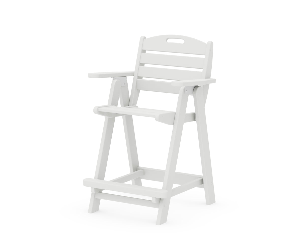POLYWOOD Nautical Counter Chair in White