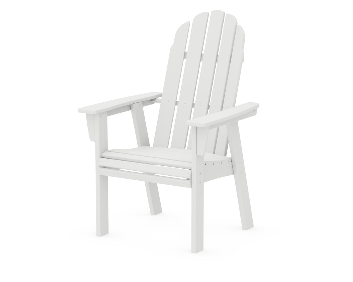 POLYWOOD Vineyard Curveback Adirondack Dining Chair in White