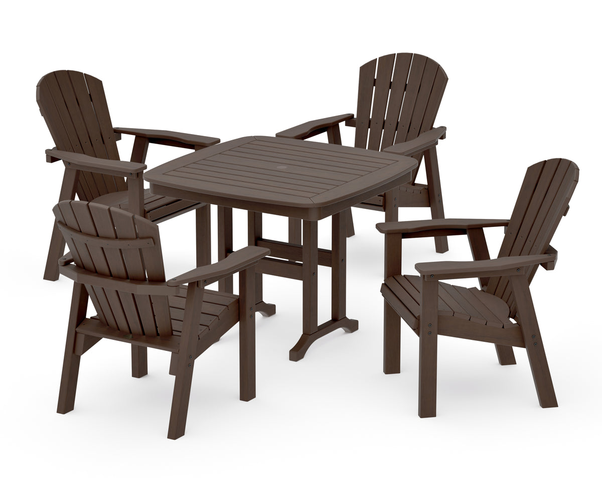 POLYWOOD Seashell 5-Piece Dining Set in Kona
