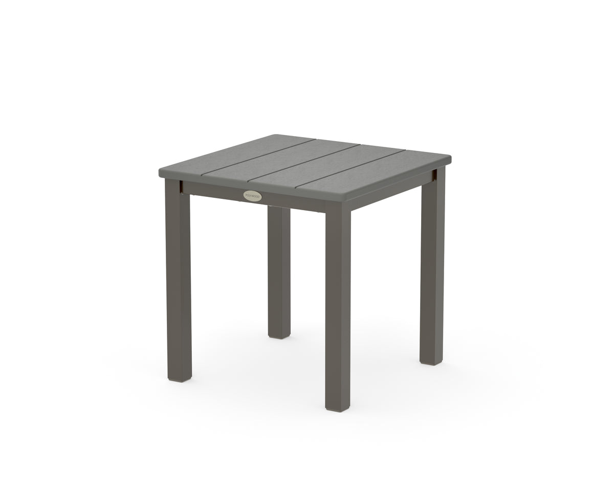 POLYWOOD Main Street 18" Side Table in Bronze / Slate Grey