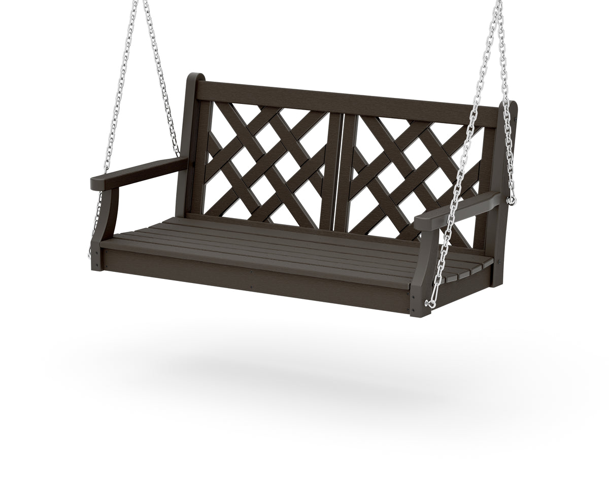 POLYWOOD Wovendale 48" Swing in Vintage Coffee