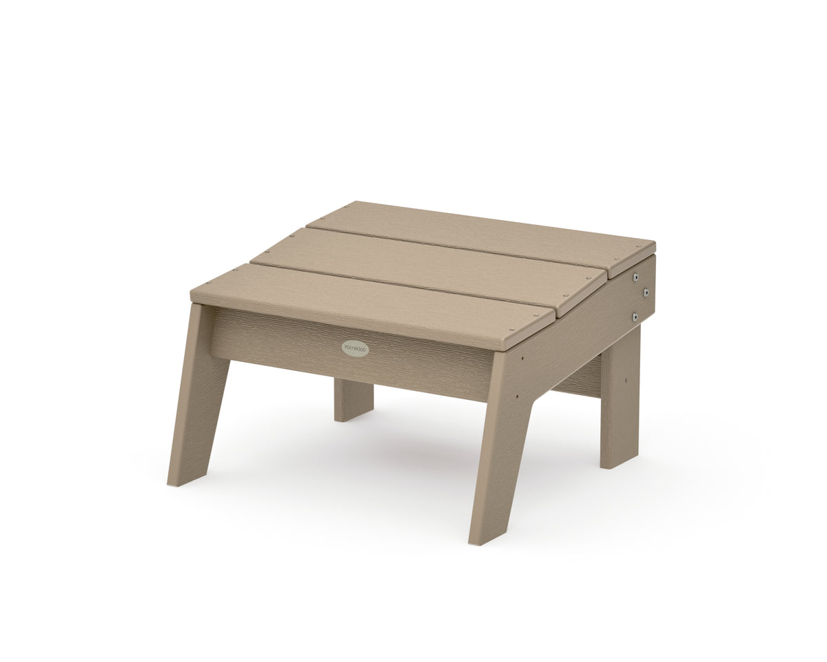 POLYWOOD Modern Studio Ottoman in Vintage Sahara