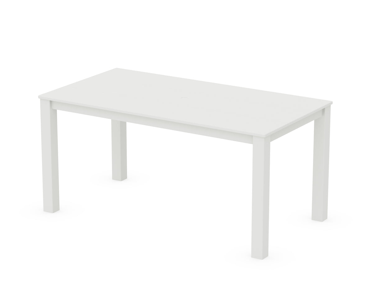 POLYWOOD Studio Parsons 34" X 64" Dining Table in Vintage White