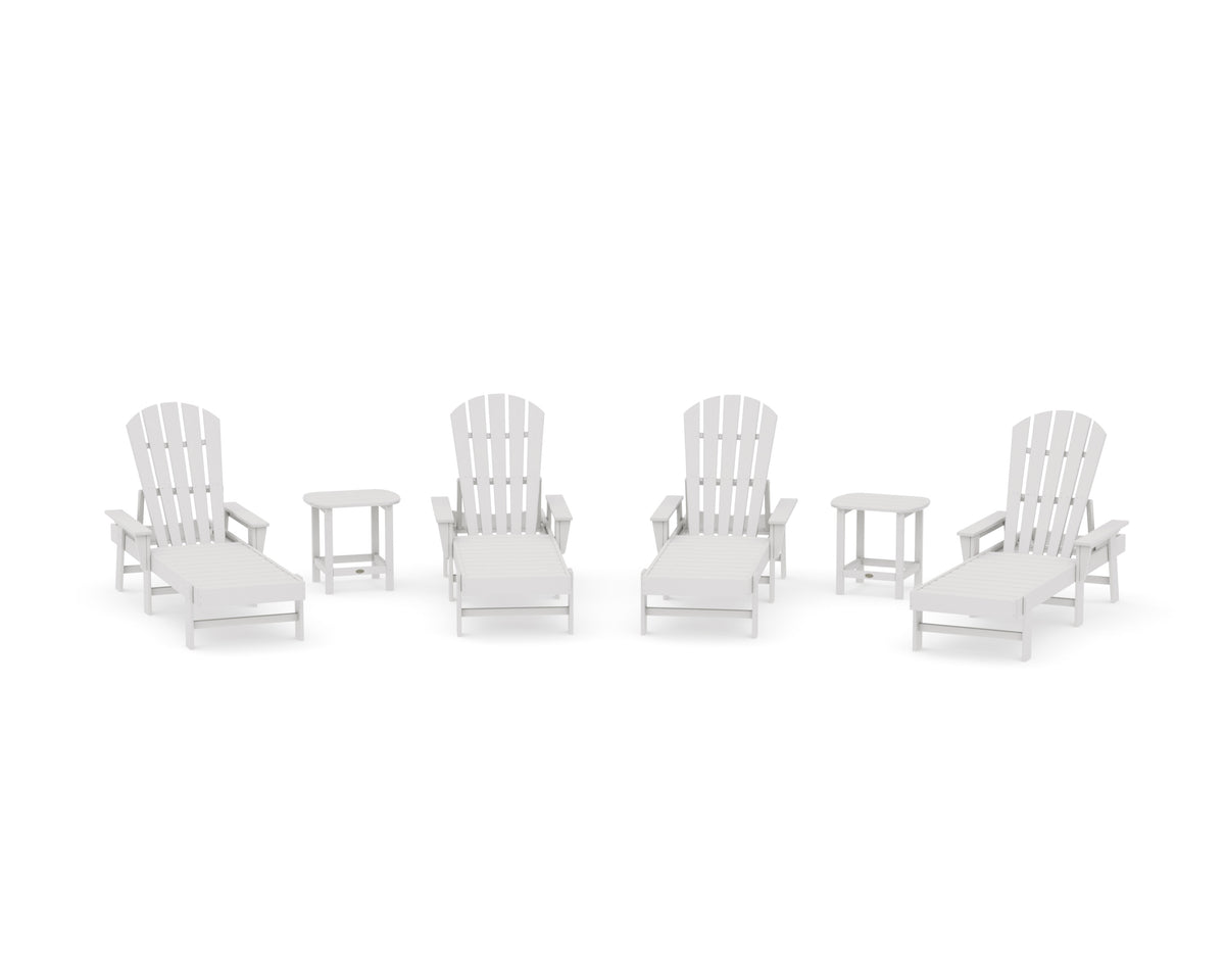 POLYWOOD South Beach Chaise 6-Piece Set in Vintage White
