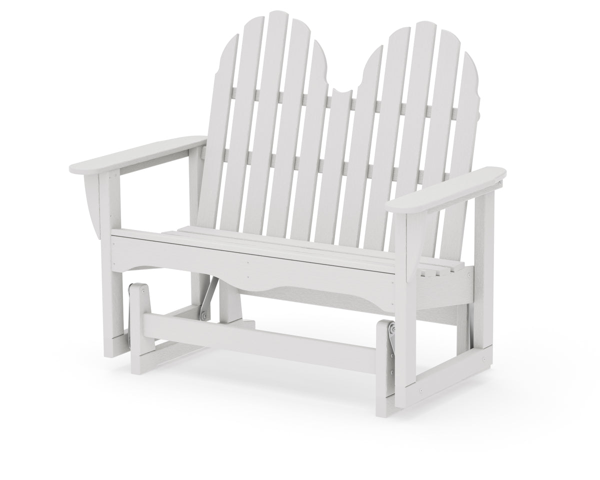 POLYWOOD Classic Adirondack 48" Glider in Vintage White