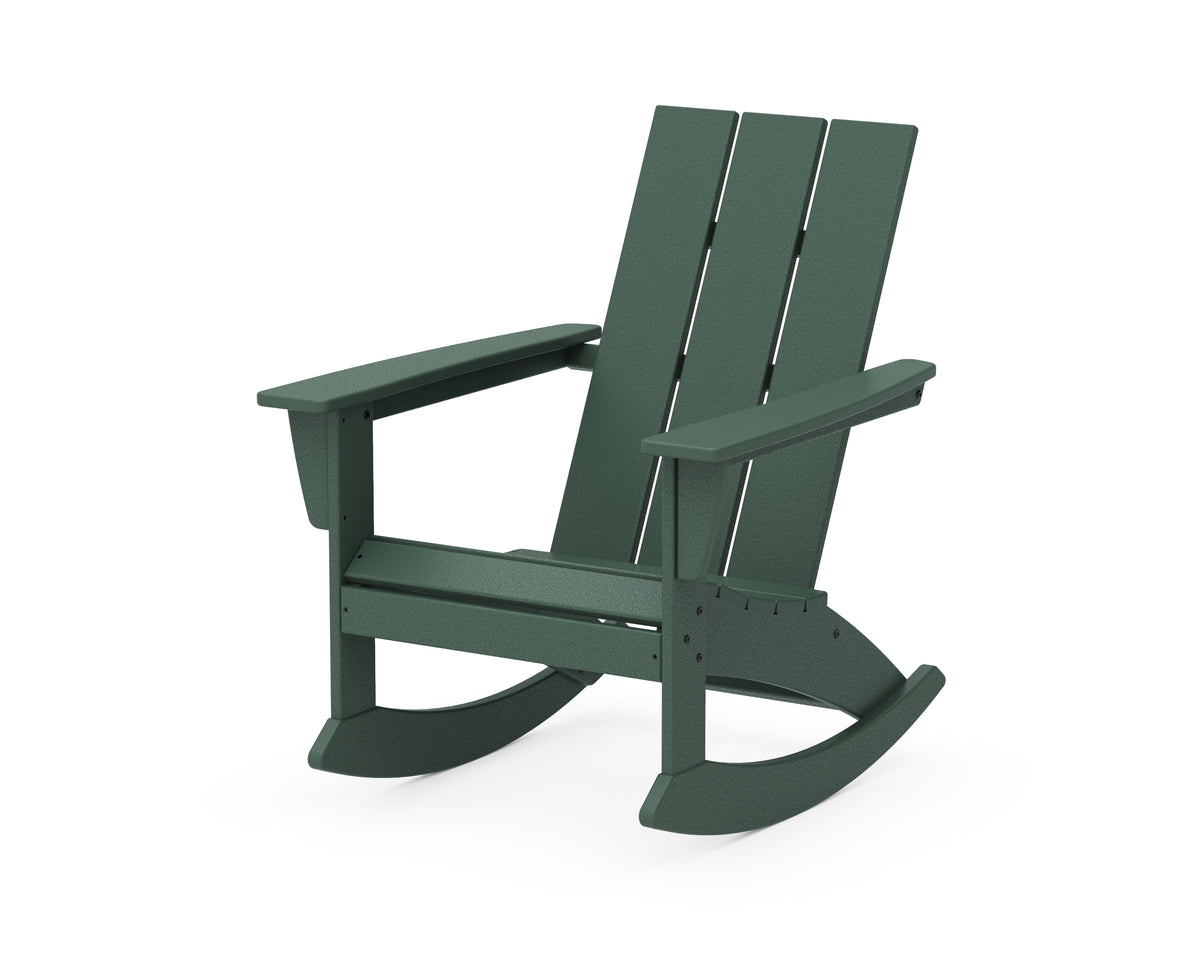 POLYWOOD Modern Adirondack Rocking Chair in Green