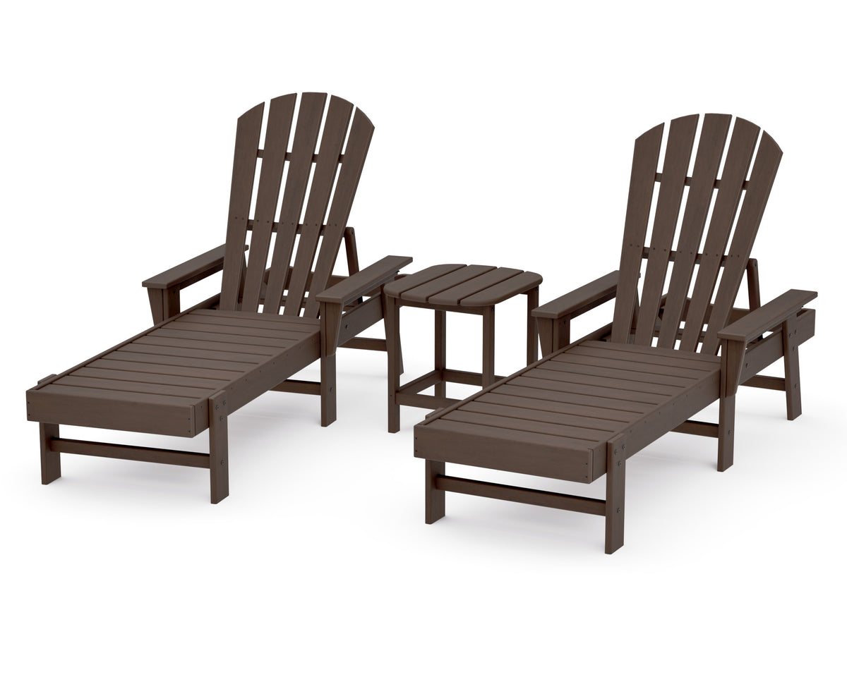 POLYWOOD South Beach Chaise 3-Piece Set in Kona