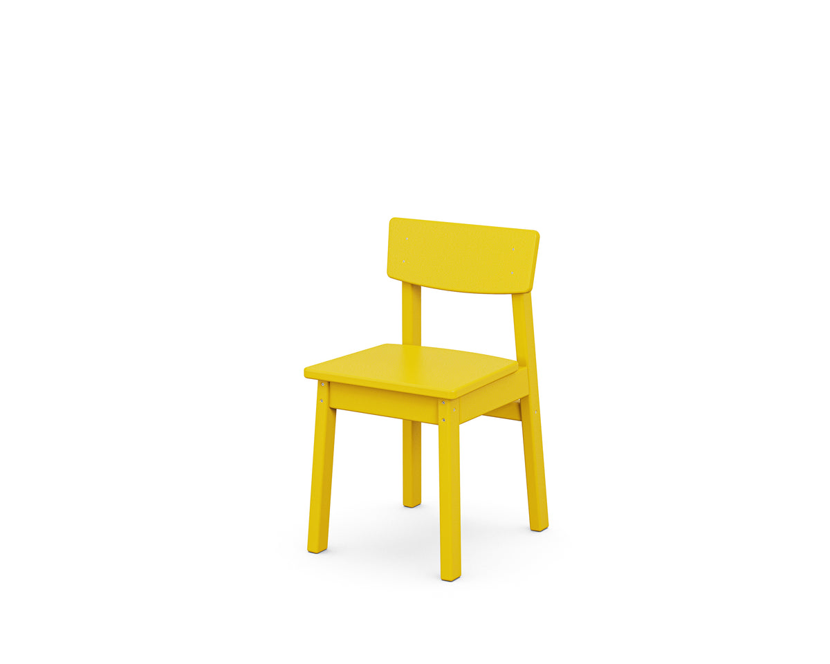 POLYWOOD Kids Modern Studio Dining Chair in Lemon